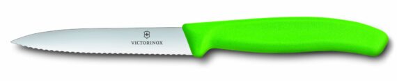 סכין ירקות שוויצרית, להב שפיץ משונן - ירוק