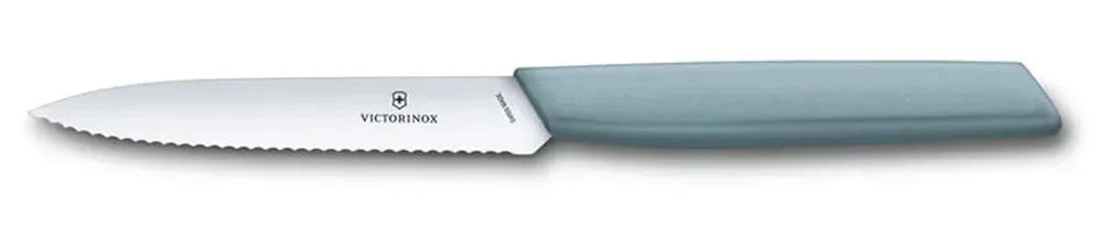 סכין ירקות בצבע תכלת אפור – Swiss Modern להב שפיץ משונן