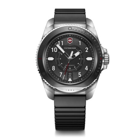 שעון Journey 1884 רצועת גומי/ עור חומה לוח שחור 43 מ