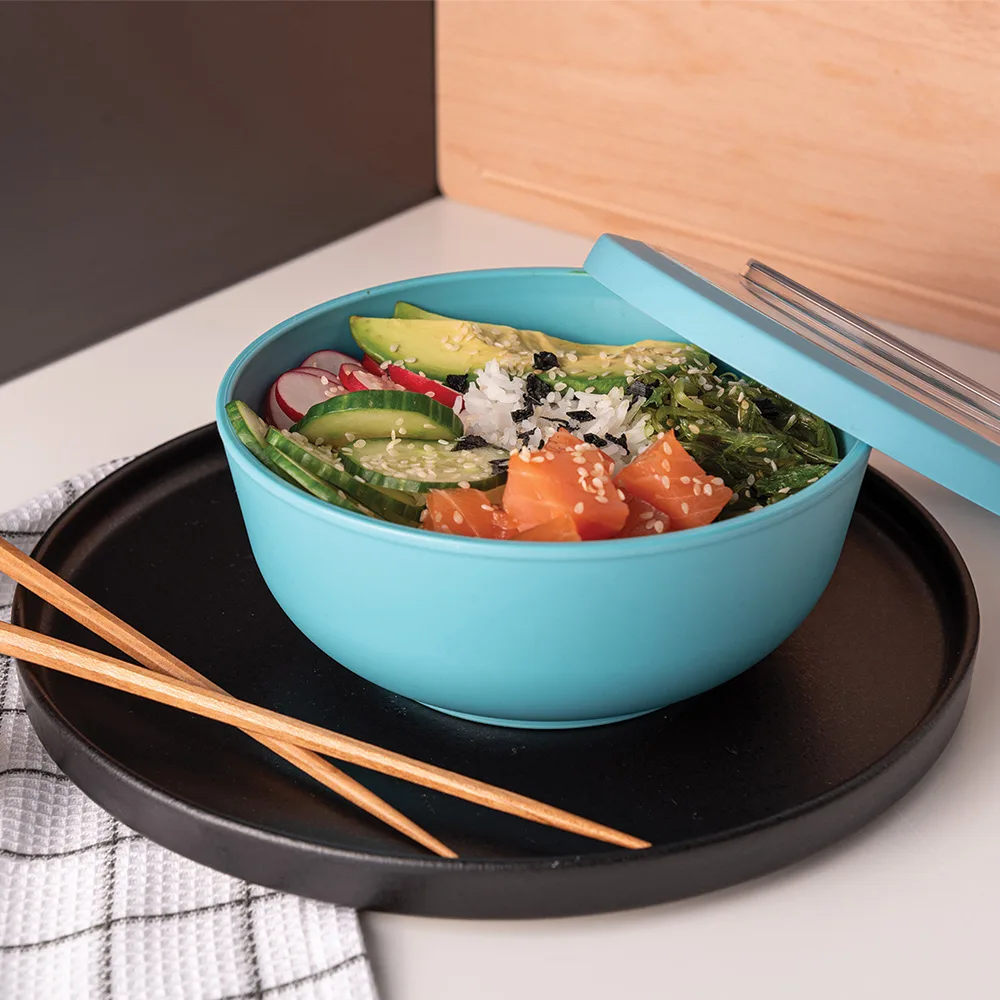 קופסת אוכל 1000 מ"ל תכלת Amuse Life