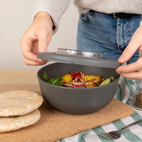 סט קופסאות אחסון והגשה ב-3 גדלים Amuse Life אפור