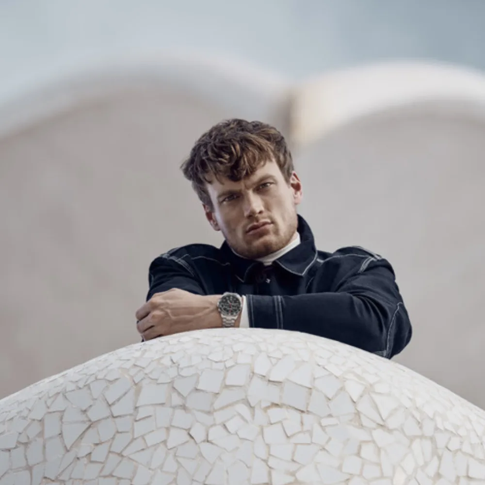 FieldForce Classic Chrono לוח שחור רצועת מתכת 42 מ"מ