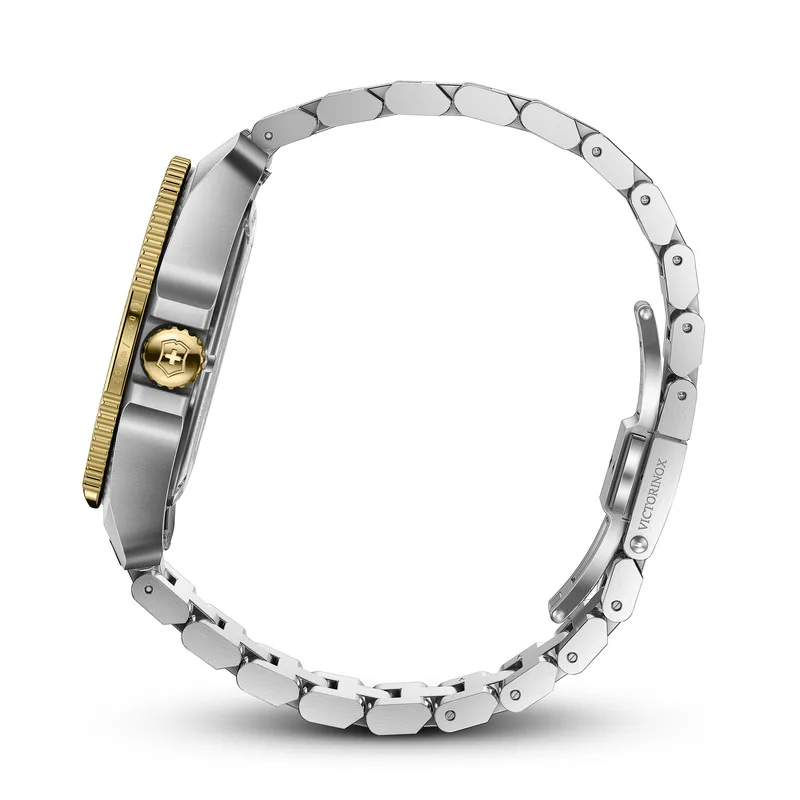 שעון Journey 1884 רצועת מתכת כסף וזהב לוח ירוק 43 מ"מ