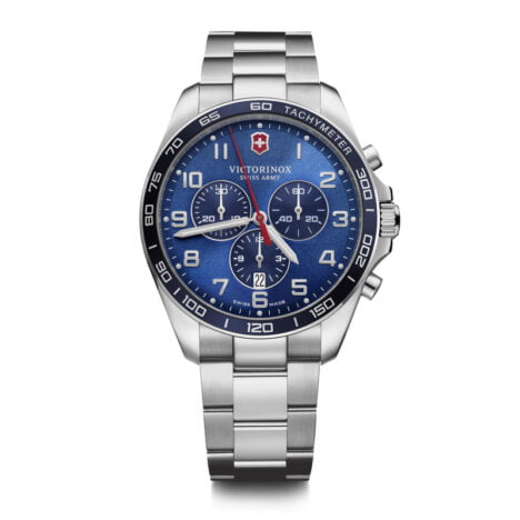 FieldForce Classic Chrono לוח כחול רצועת מתכת 42 מ