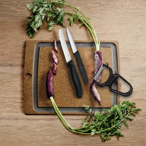 סט זוג סכיני ירקות וקולפן Rapid שחור