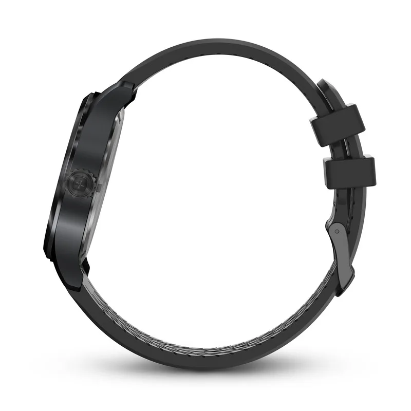 שעון Terragraph רצועת סיליקון שחורה לוח שחור מסגרת מושחרת 43 מ"מ