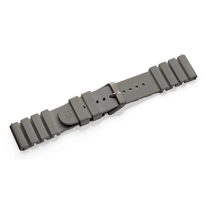 רצועת סיליקון אפורה לשעון INOX pro diver אבזם טיטניום