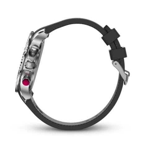 שעון Seaforce Chrono לוח שחור ורצועת סיליקון שחורה 43 מ