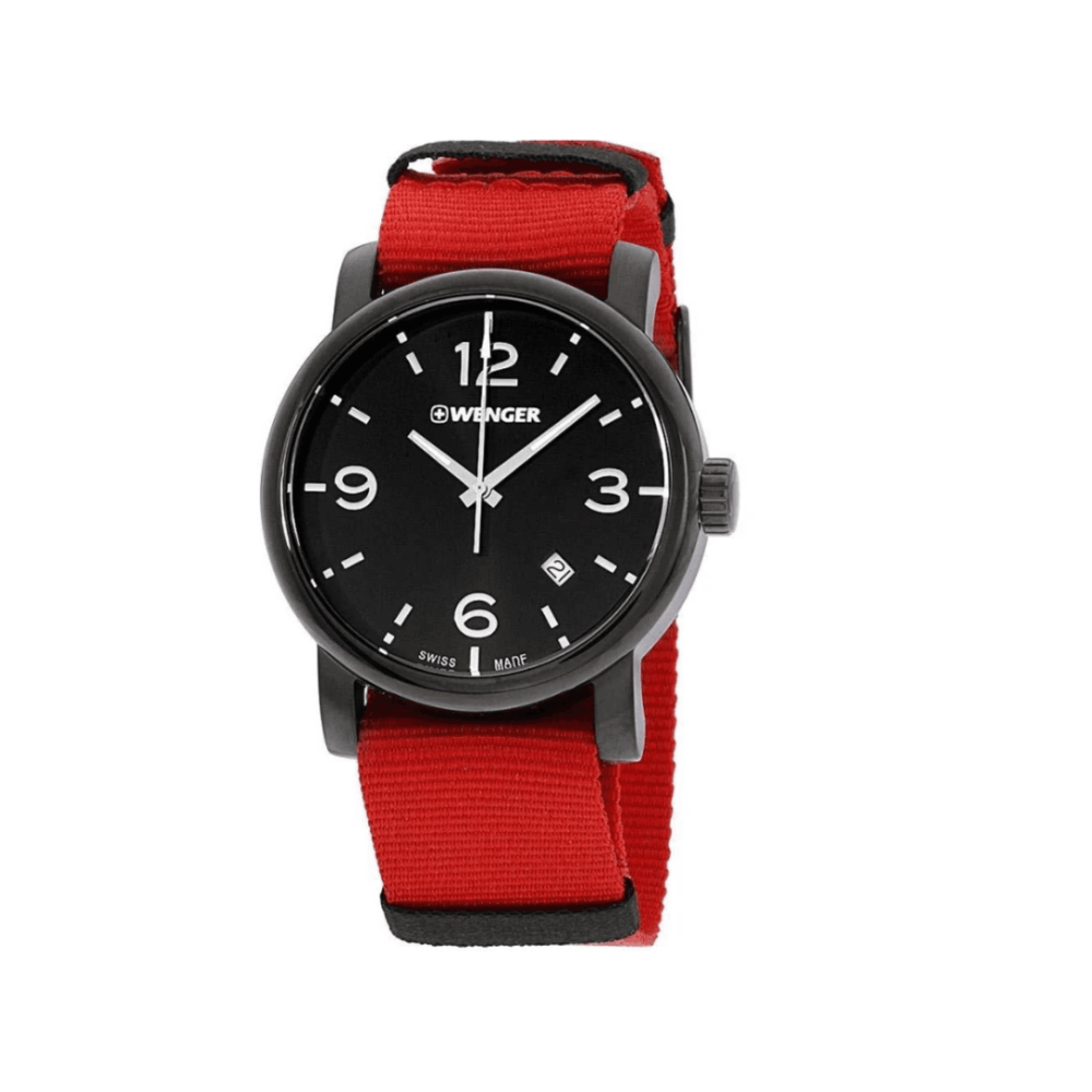 Urban Metropolitan לוח שחור רצועת בד אדומה 41 מ"מ